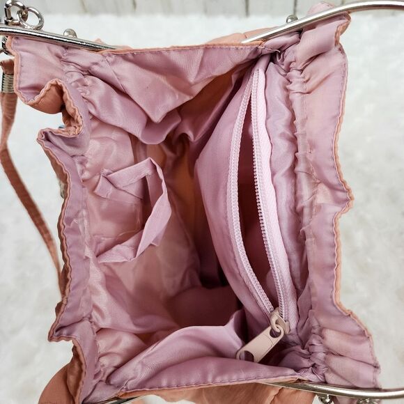 Floral Clutch Purse Bag Rose Pink - Picture 8 of 11